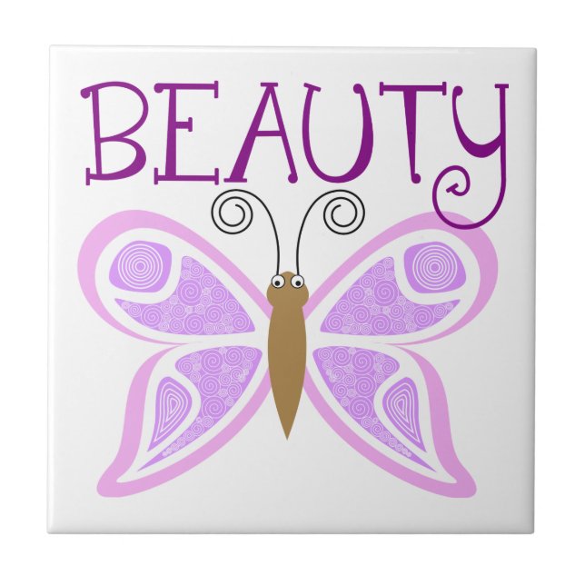 Butterfly Beauty Ceramic Tile (Front)