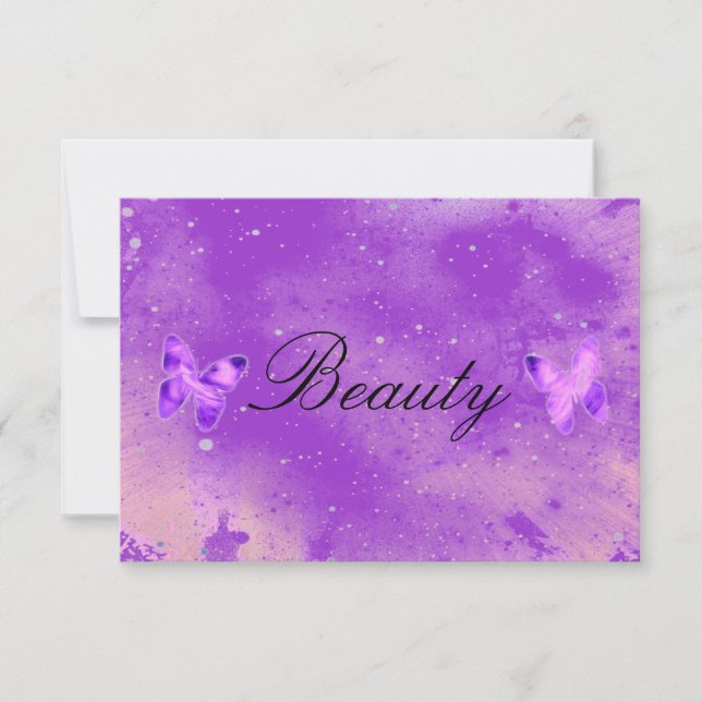 Butterfly Beauty RSVP Card (Front)