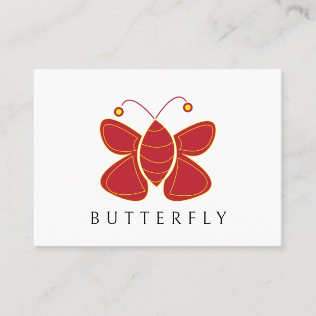Butterfly Beauty Salon Business Card (Front)