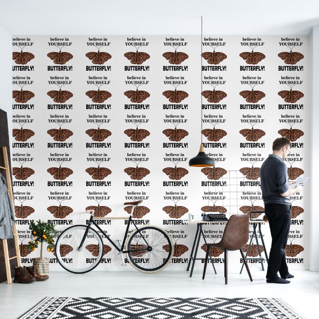 Butterfly Believe In Yourself Butterfly Wallpaper (Living Room)
