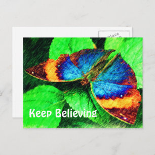 Butterfly Believe Inspirational Postcard