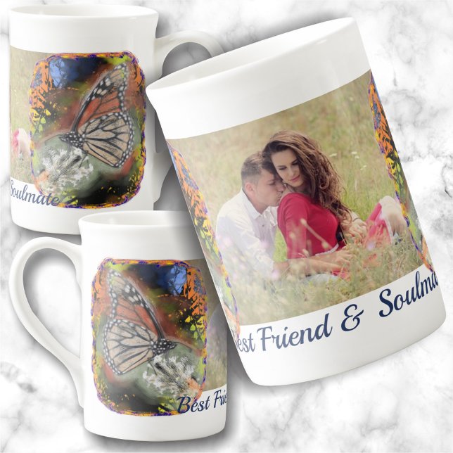Butterfly Best Friend & Soulmates Bone China Mug (Creator Uploaded)