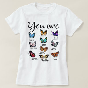Butterfly Bible Verse You Are Beautiful Religious T-Shirt