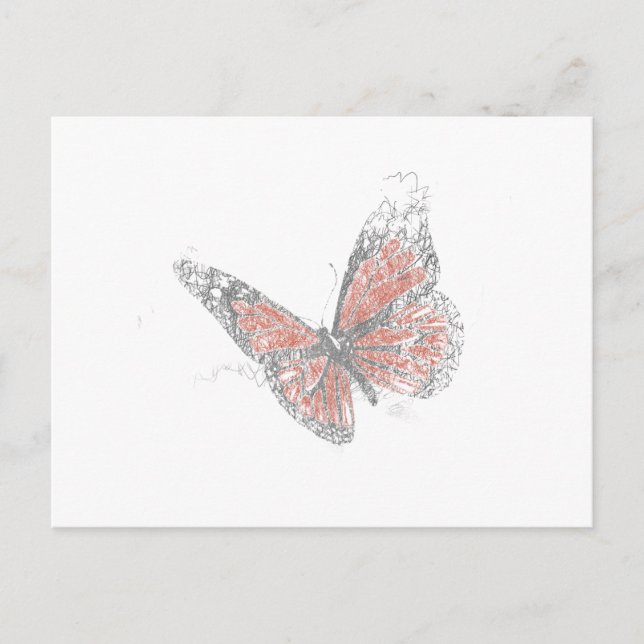 Butterfly (Biro) Postcard (Front)