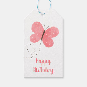 Butterfly Birthday Gift Tag