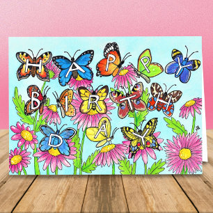 Butterfly Birthday greeting Card