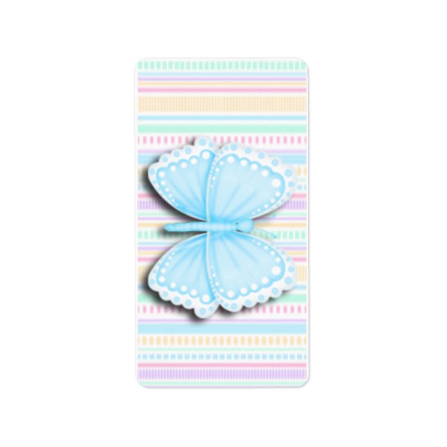 Butterfly Birthday Hershey Miniature Candy Wrapper Label (Front)