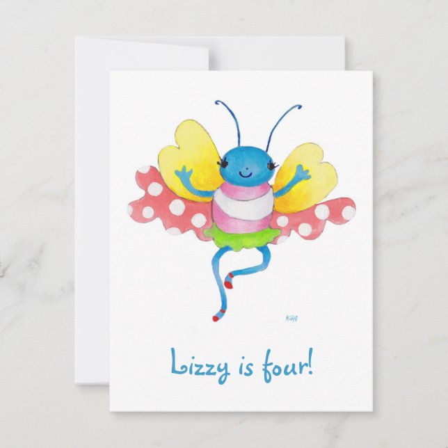 butterfly birthday invitation (Front)