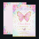 Butterfly Birthday Invitation Butterfly Party<br><div class="desc">Butterfly Birthday Invitation. 
All design are © PIXELPERFECTIONPARTYLTD</div>