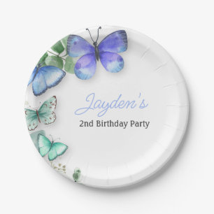 Butterfly Birthday invite, Butterfly Birthday, Paper Plate