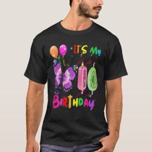 Butterfly Birthday It's My 10Th Birthday Girl Butt T-Shirt