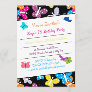Butterfly Birthday Party - Invitation