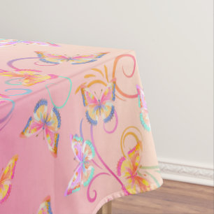 Butterfly Birthday Party Kids Colourful Tablecloth