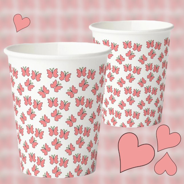 Butterfly Birthday Party Paper Cups (Creator Uploaded)
