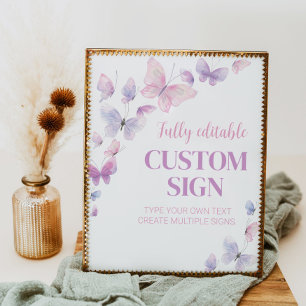 Butterfly Birthday Party Table Sign