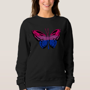 Butterfly Bisexual Pride Bisexuality Flag Lgbt All Sweatshirt