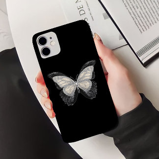 Butterfly black glitter girly  Case-Mate iPhone 14 pro max case
