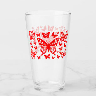 Butterfly Blessing in Red Glass
