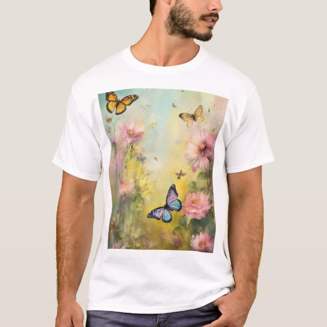 Butterfly Bliss: Nature's Harmony T-Shirt (Front)