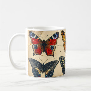 Butterfly Bliss: Vintage Coffee Mug