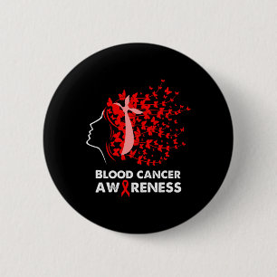 Butterfly Blood Cancer Women Girl Blood Cancer Awa 6 Cm Round Badge