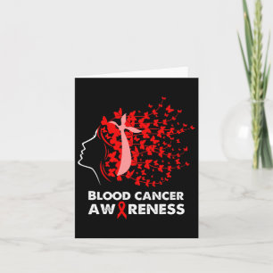Butterfly Blood Cancer Women Girl Blood Cancer Awa Card