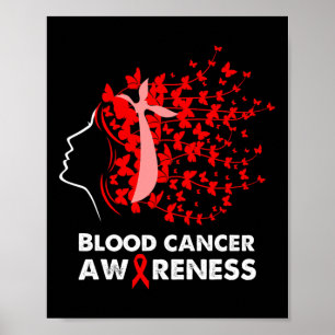 Butterfly Blood Cancer Women Girl Blood Cancer Awa Poster