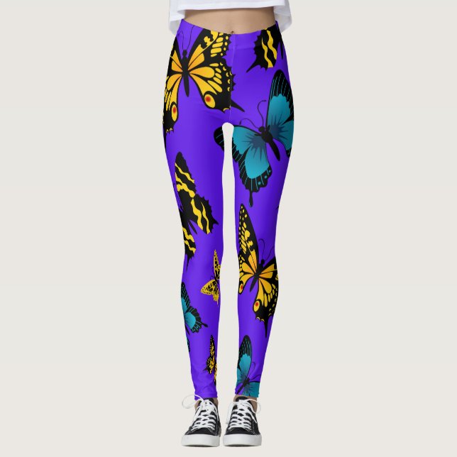 Butterfly Bloom Leggings: Dance with Elegance Leggings (Front)