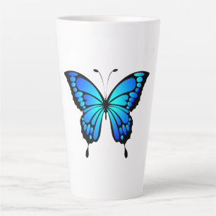 Butterfly Blue Insect Illustration-20284 T-Shirt C Latte Mug