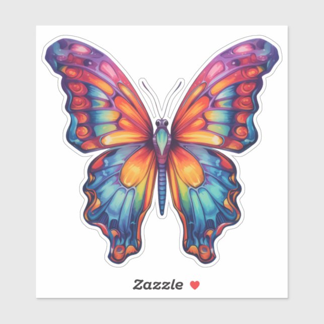Butterfly Blue Orange Wings (Sheet)