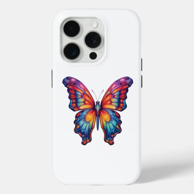 Butterfly Blue Orange Wings Case-Mate iPhone Case (Back)