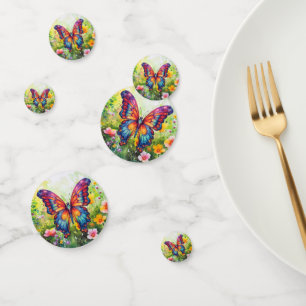 Butterfly Blue Orange Wings Confetti