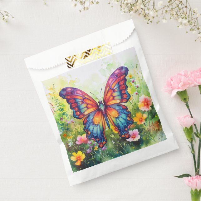 Butterfly Blue Orange Wings Favour Bag (Sealed)