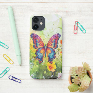 Butterfly Blue Orange Wings iPhone 12 Mini Case