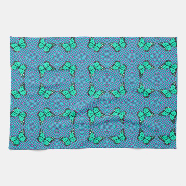 BUTTERFLY BLUE   TEA TOWEL (Horizontal)