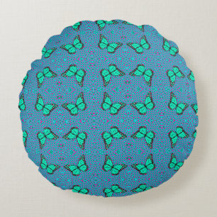 BUTTERFLY BLUE THROW PILLOW