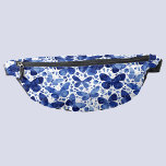 Butterfly Blue Watercolor Bum Bags<br><div class="desc">Navy indigo blue and white watercolor butterfly pattern.  Original art by Nic Squirrell.</div>