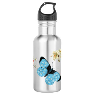 butterfly blue wings pattern animal Anniversaries 532 Ml Water Bottle