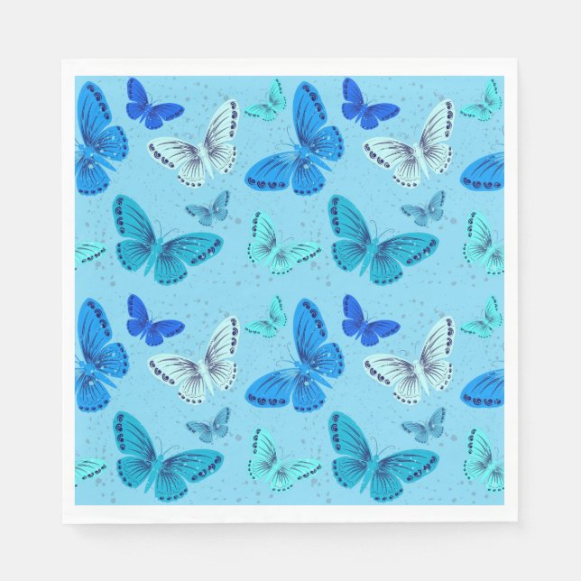 Butterfly Blues Napkin (Front)