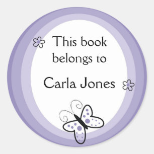 Butterfly Bookplates-This Book Belongs To Labels