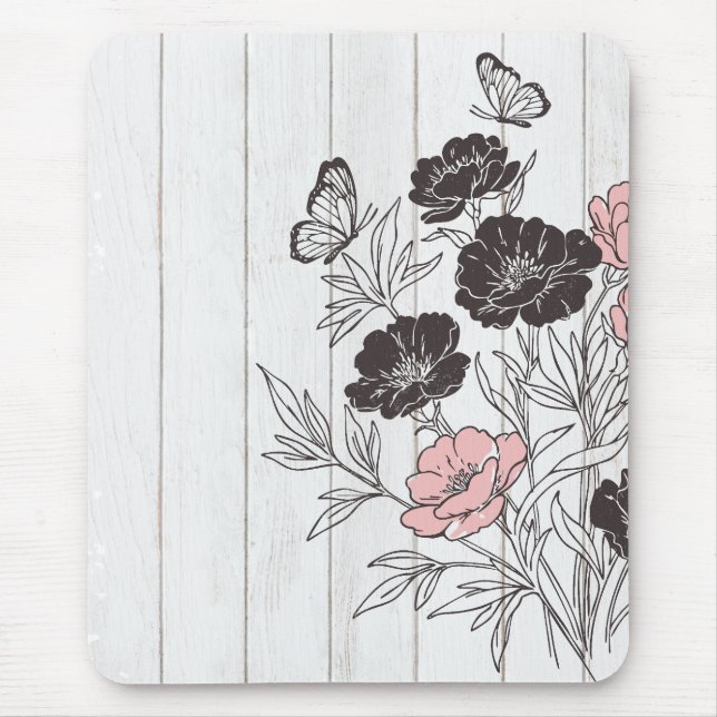 Butterfly Bouquet Mouse Pad (Front)