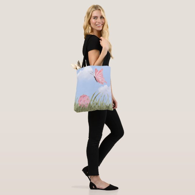 Butterfly Breeze Pickleball Tote Bag (On Model)