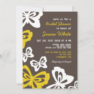 Butterfly Bridal Shower and Wedding Invitation