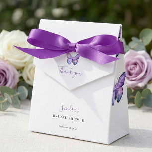 Butterfly Bridal Shower Elegant Thank you Script Favour Box