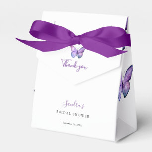 Butterfly Bridal Shower Elegant Thank you Script   Favour Box