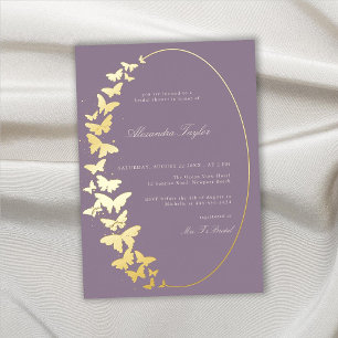 Butterfly Bridal Shower Lavender Elegant Boho Gold