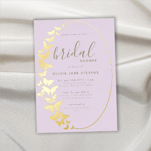Butterfly Bridal Shower Lilac Elegant Gold Boho