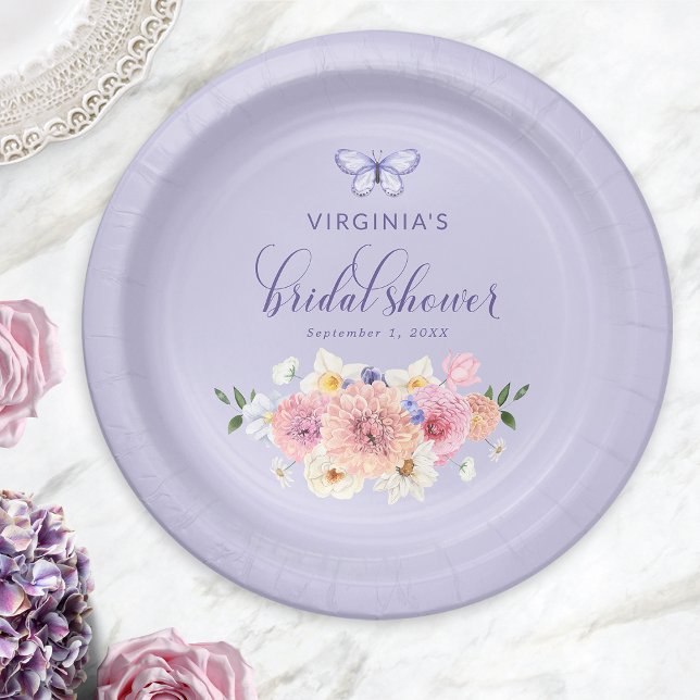 Butterfly Bridal Shower Paper Plate (Butterfly Bridal Shower Paper Plates
)