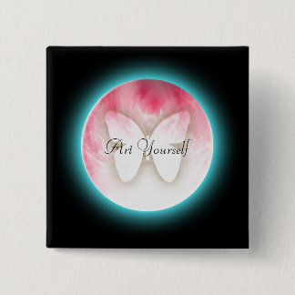 Butterfly Bubbles 15 Cm Square Badge