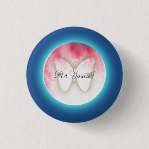 Butterfly Bubbles 3 Cm Round Badge